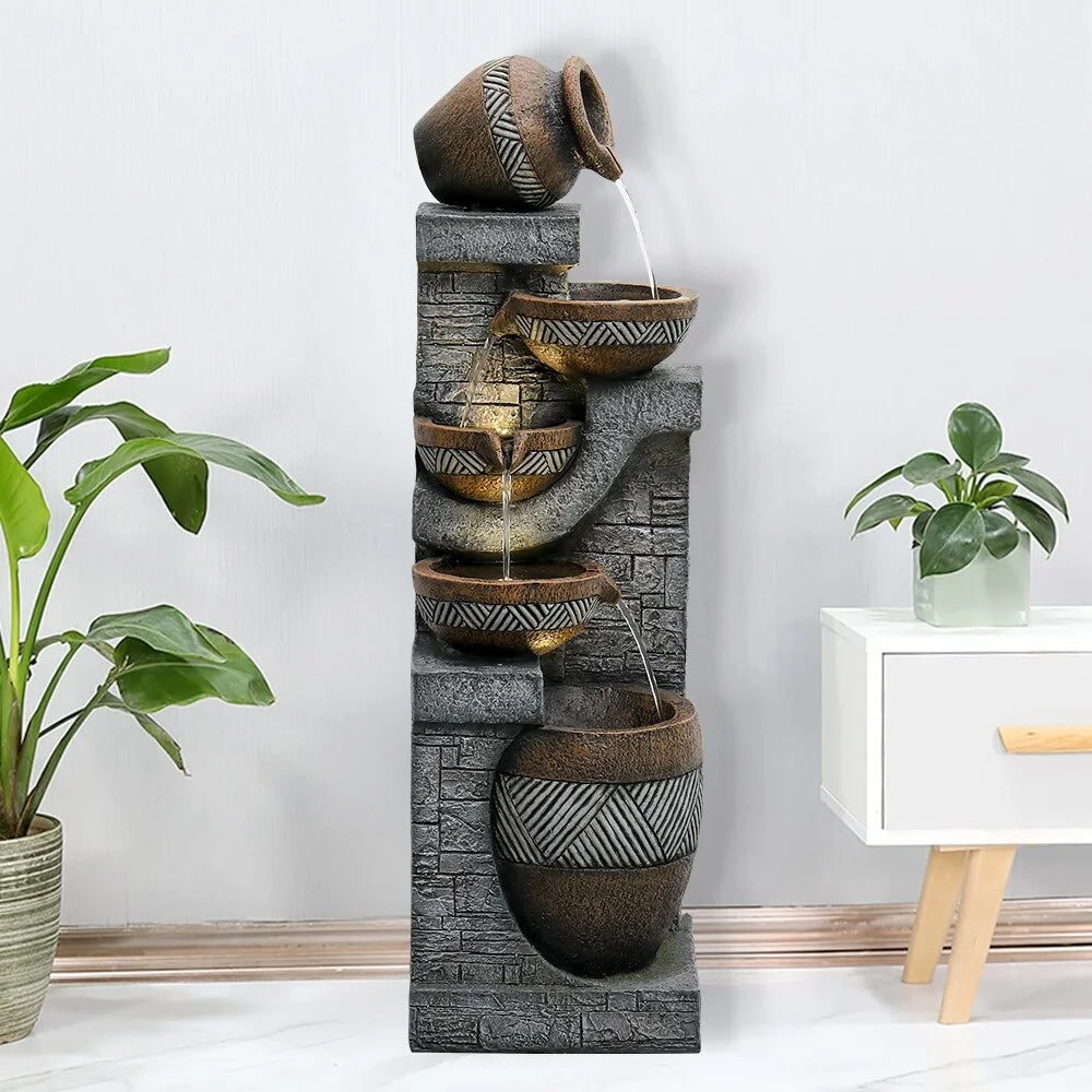 5-Tier Cascading Outdoor Water Fountain X91178