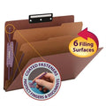 Red Letter Size File Folder with 2 Dividers O60138