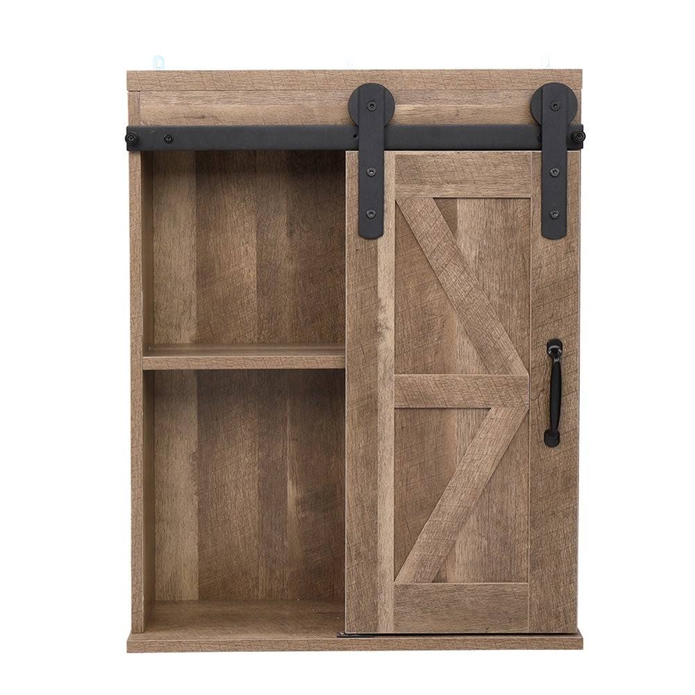 Grey Sliding Barn Door TV Stand Cabinet V148669