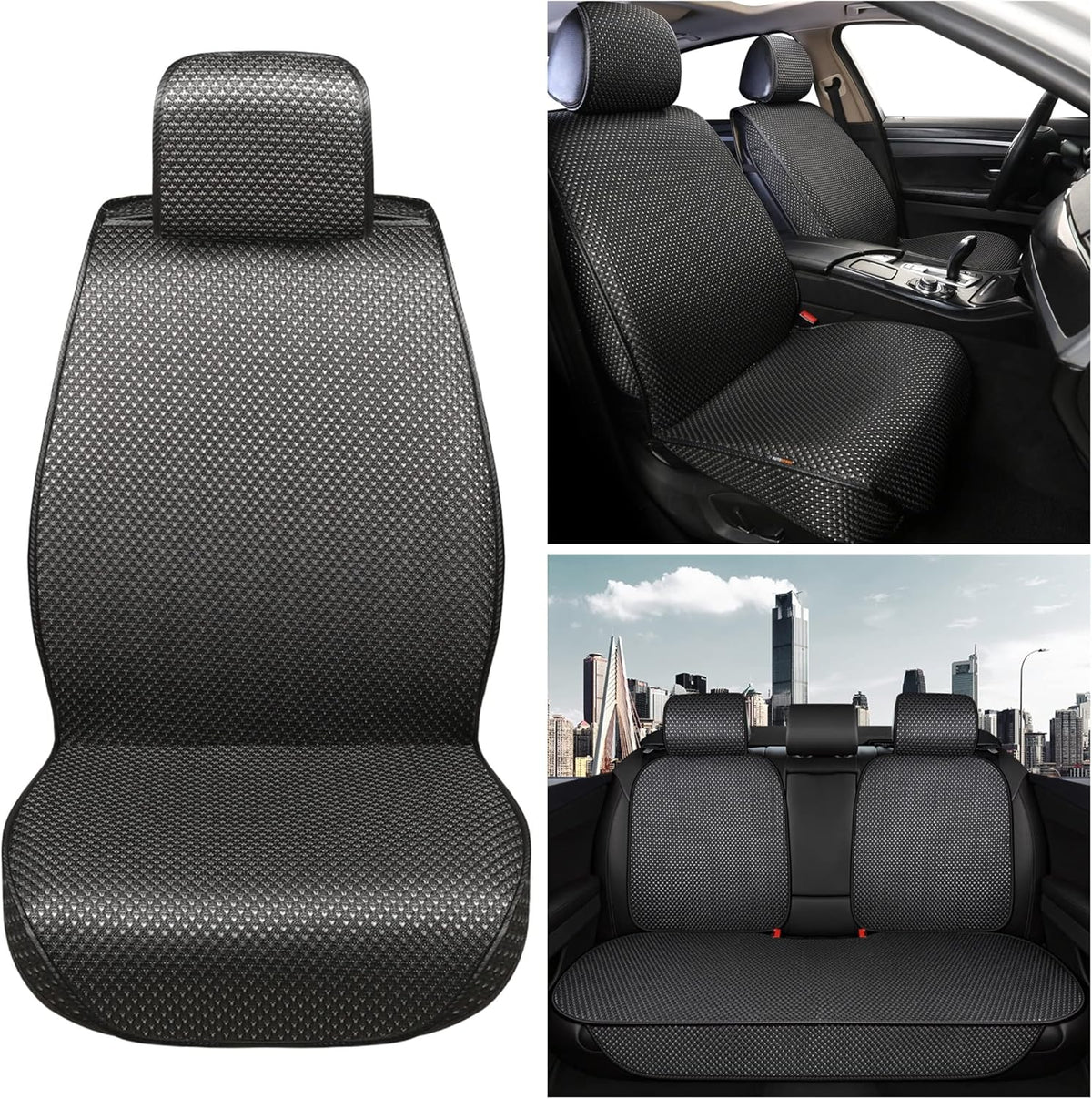 Beige Full Set Car Seat Cover J51746