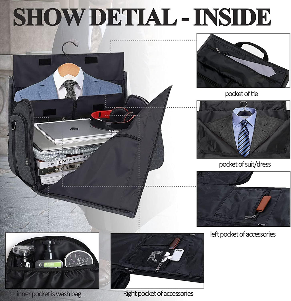 Convertible Garment Duffel Bag with Shoe Compartment E902212