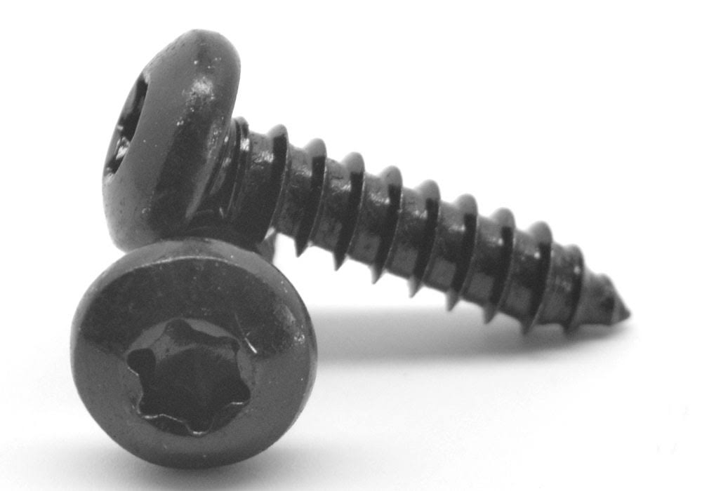#10-16 x 1/2 Sheet Metal Screw Pan Head Type AB Black Zinc Plated T825636