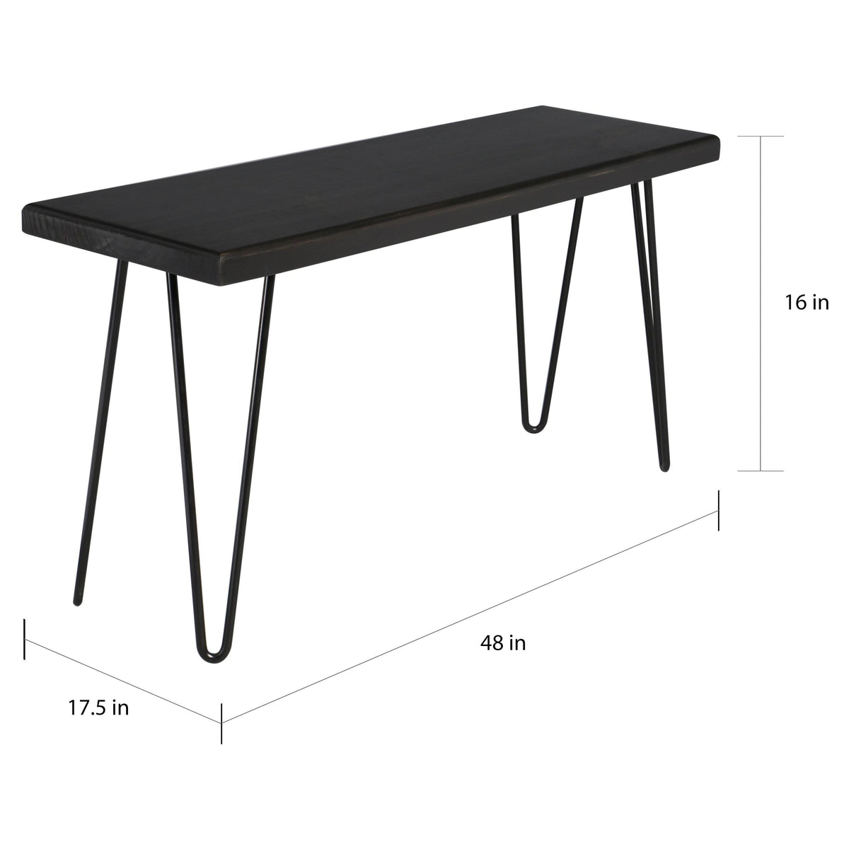 Ebony Wood Bench X979403