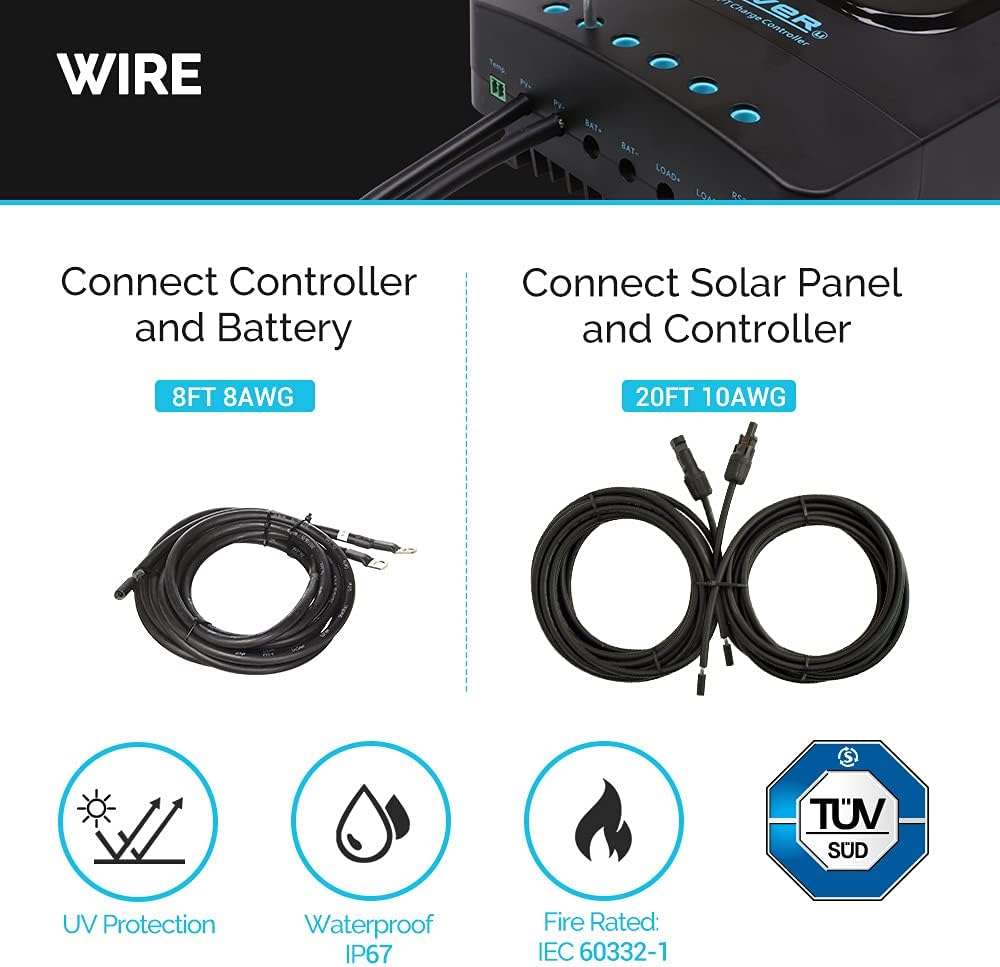 400 Watt 12 Volt Monocrystalline Solar Panel Kit with 40A MPPT Charge Controller C253