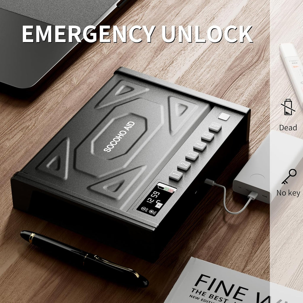 Biometric Fingerprint Handgun Safe with LCD X661