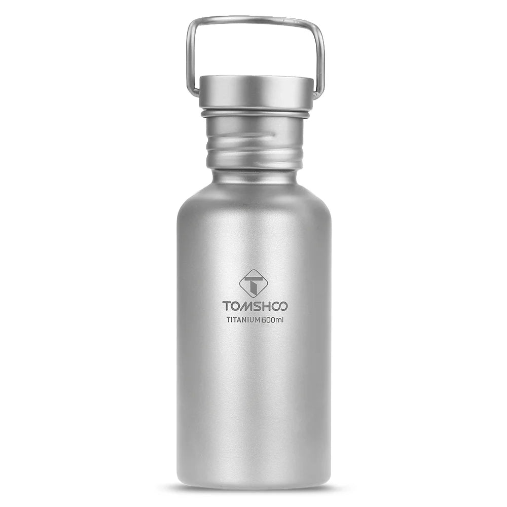 600ml Full Titanium Water Bottle with Extra Lid Ultralight E618