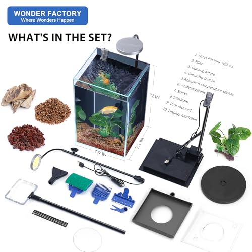 1.5 Gallon Float Glass Fish Tank Starter Kit G83506
