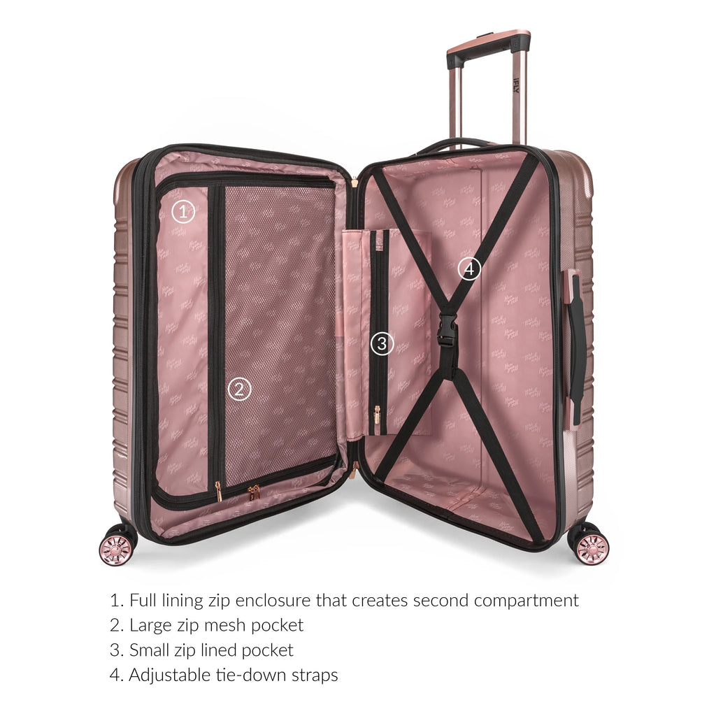 24" Hardside Fibertech Checked Luggage G717399