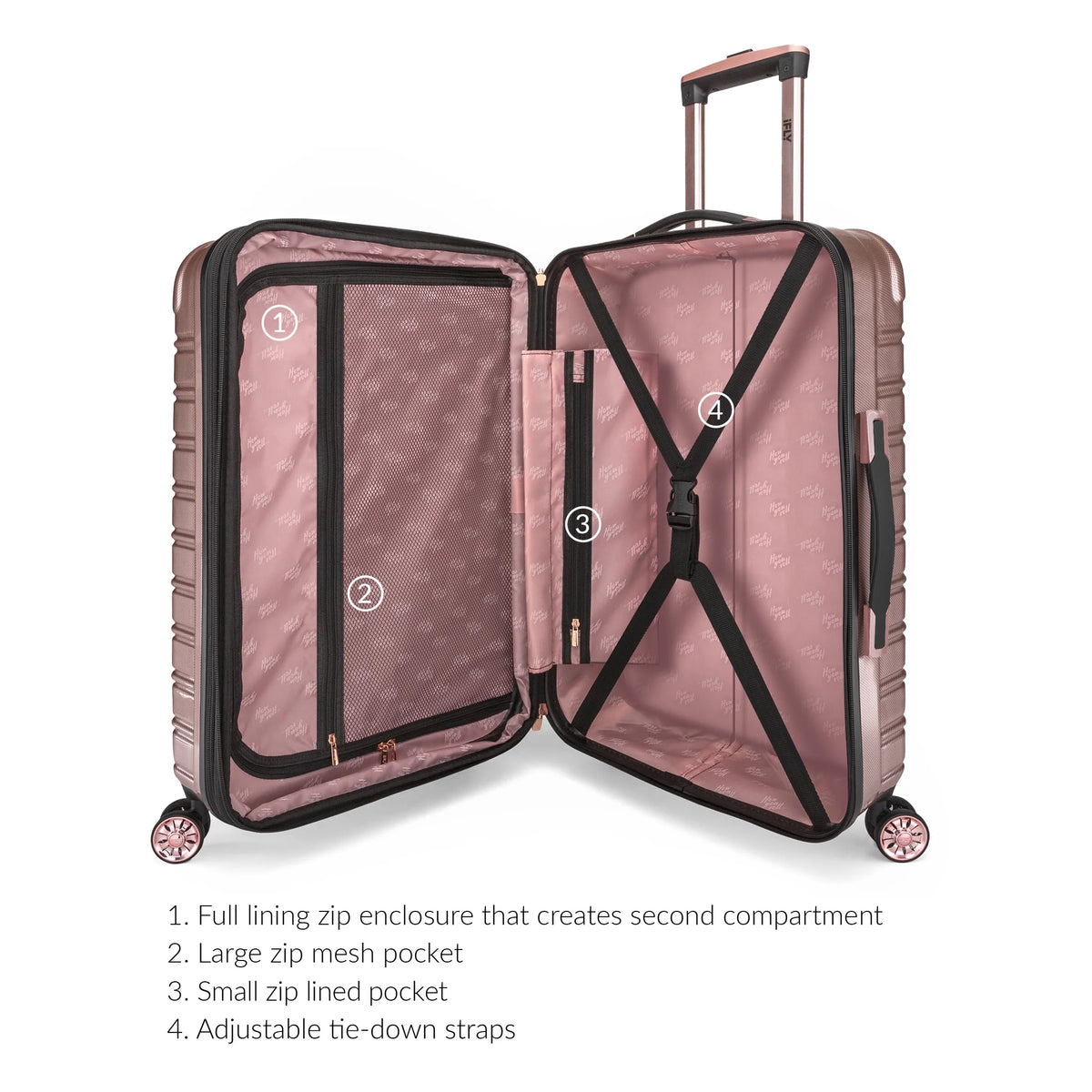 24" Hardside Fibertech Checked Luggage G717399