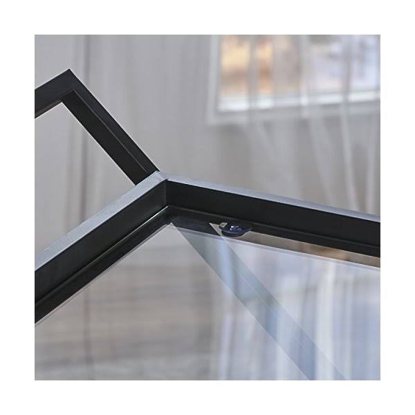 Black Tempered Glass Iron Bar Cart P996232