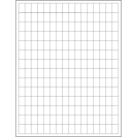 White 1/2 inch x 3/4 inch Rectangle Laser Permanent Acrylic Labels R538099
