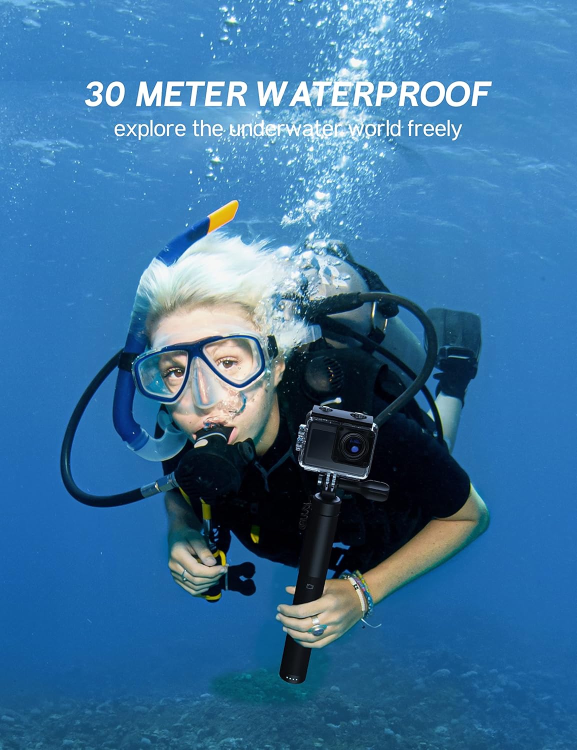 4K 24MP Dual Screen WiFi Waterproof Action Camera with Remote Control R344826