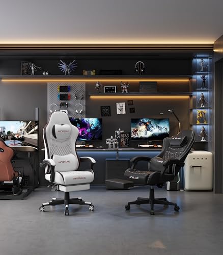 Black Ergonomic Gaming Chair with Footrest K7627