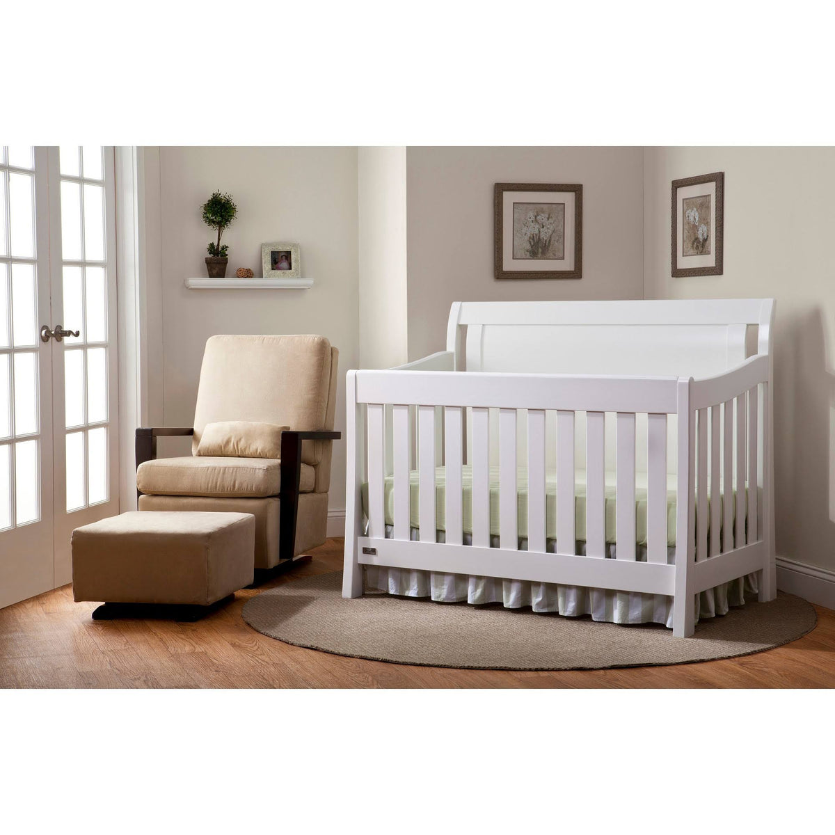 White Ambiance Crib U188