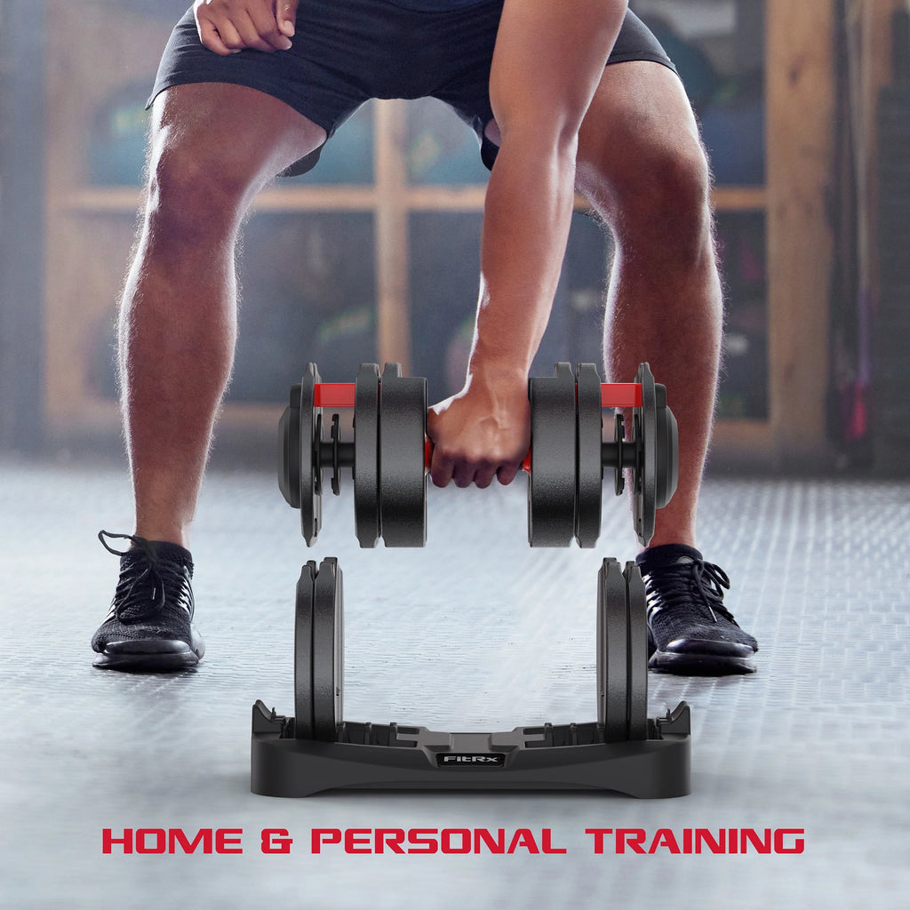 Adjustable Dumbbell 10-90 lbs Black Single A24473