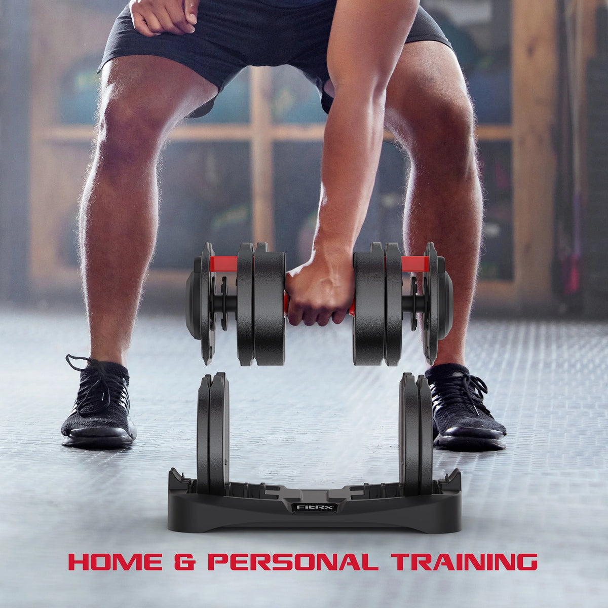 Adjustable Dumbbell 10-90 lbs Black Single A24473