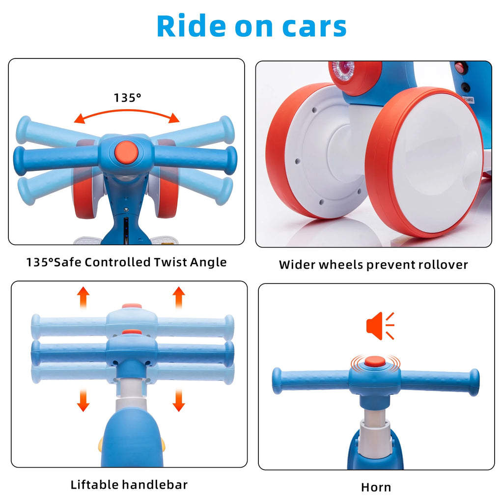 Blue Ride On Electric Car with Remote Control P815091