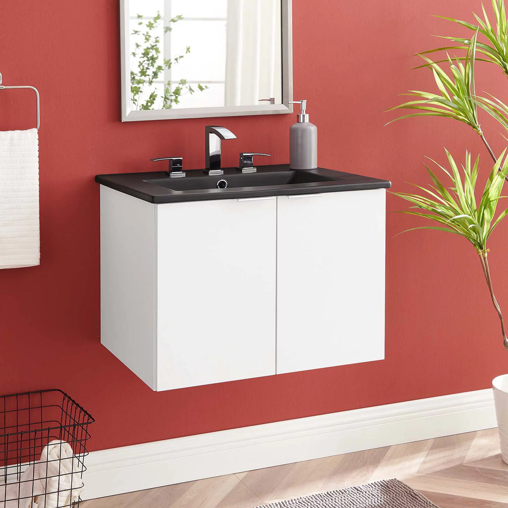Wall Mounted Melamine Sink Vanity Cabinet J9617