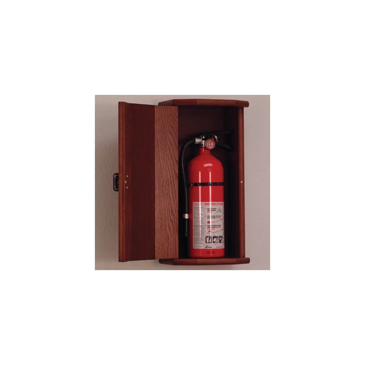 Medium Oak Wooden Fire Extinguisher Cabinet U542