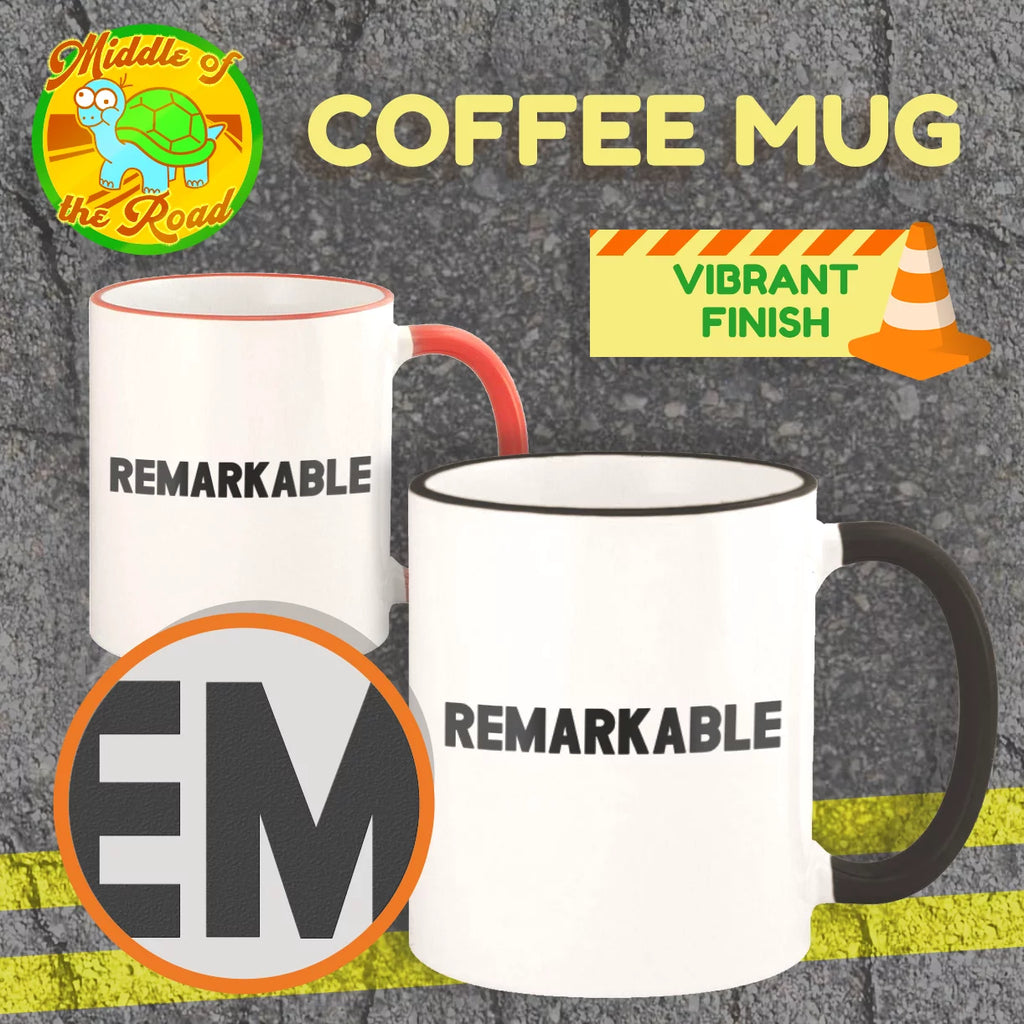 11oz Colored Rim and Handle Coffee Mug X79573