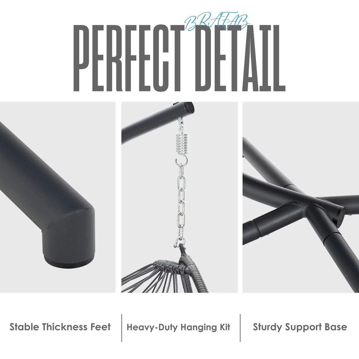 Hanging Egg Chair with Steel Stand and Cushion S319