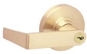 Satin Brass Privacy Door Lever Set Z810