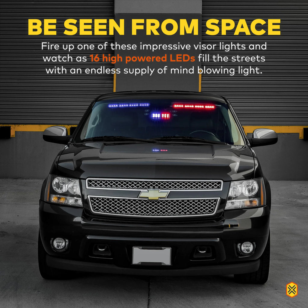 Green 18" 16-Watt LED Emergency Visor Light with 12.5 ft Cord J247