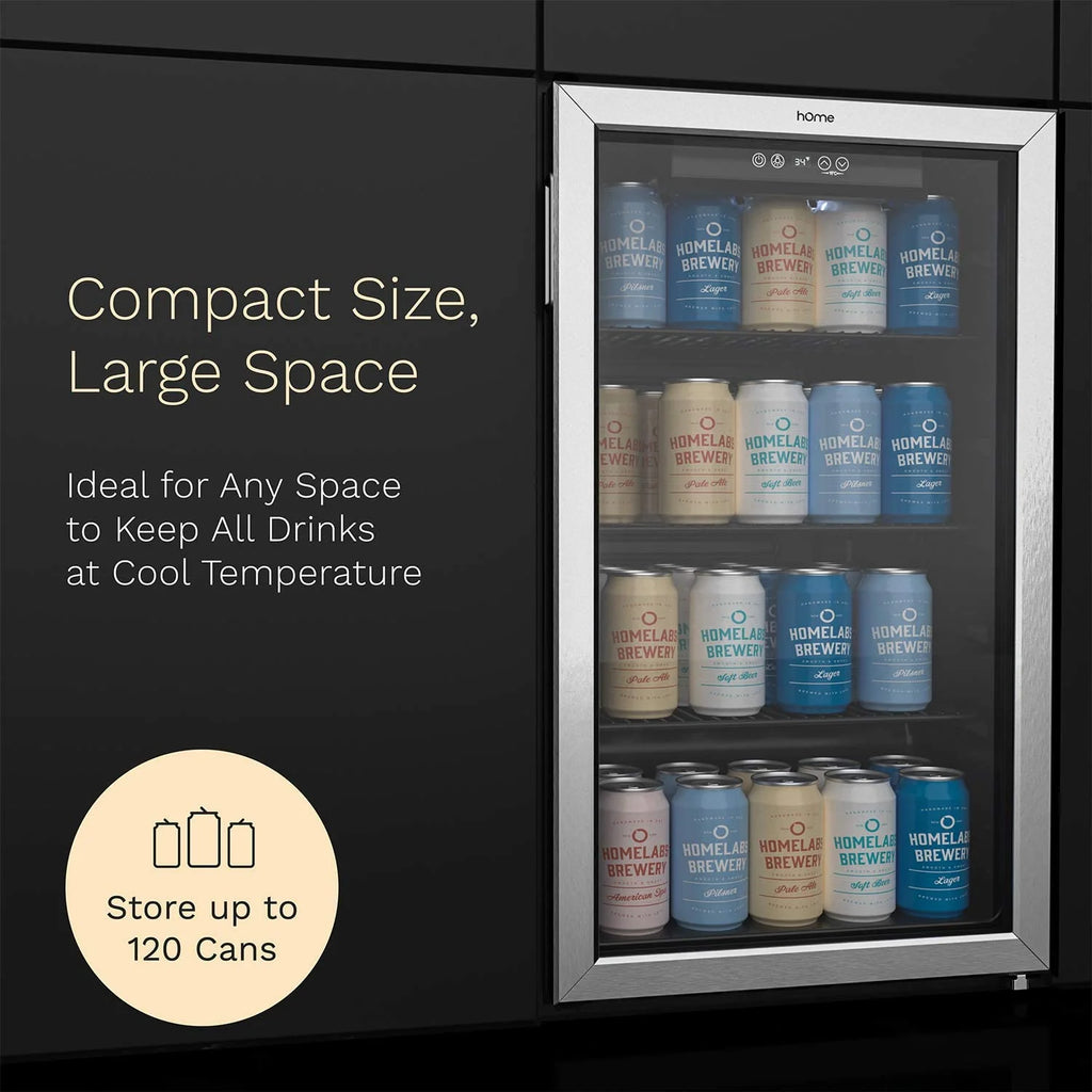 120 Can Mini Fridge with Glass Door W4605