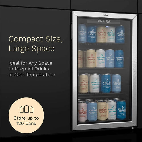 120 Can Mini Fridge with Glass Door W4605