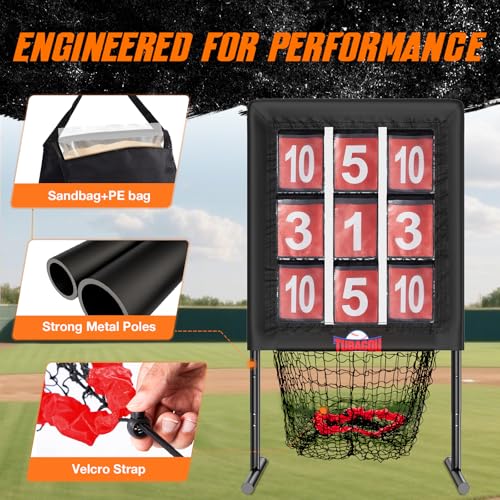 9 Hole Pitching Net with Strike Zone and Training Ball L8519
