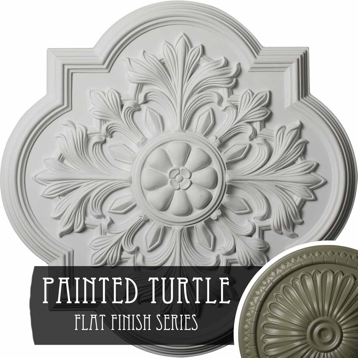 20 inch x 1 3/4 inch Hand-Painted Ceiling Medallion R749714