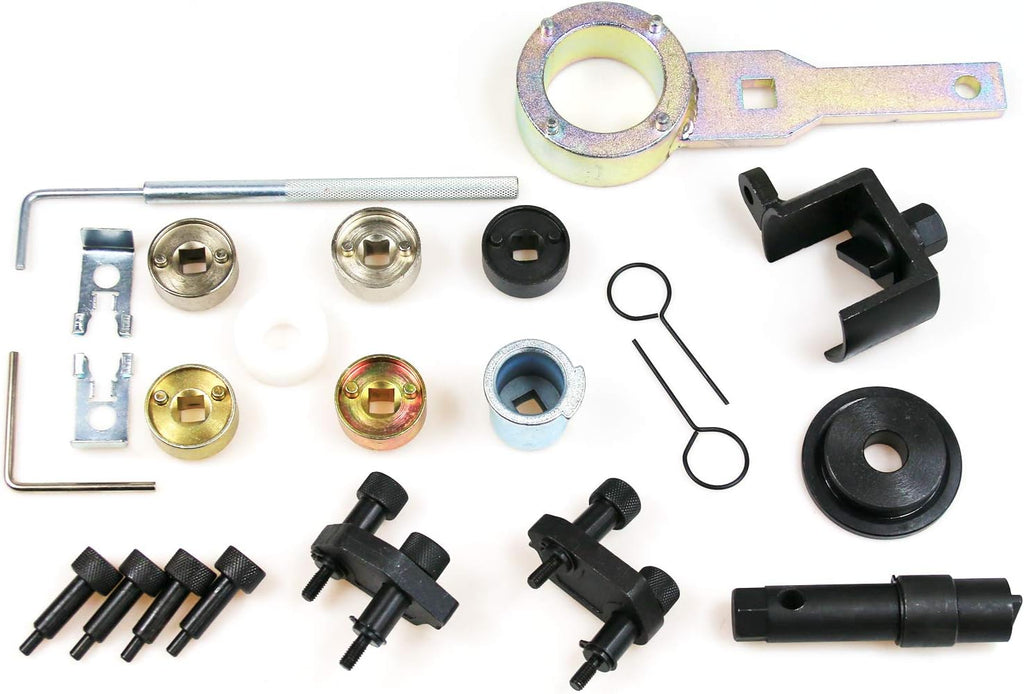 Engine Timing Camshaft Adjustment Tool Kit with Crankshaft Holding Wrench U799