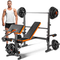 Adjustable Weight Bench with Barbell Rack and Leg Developer K591318