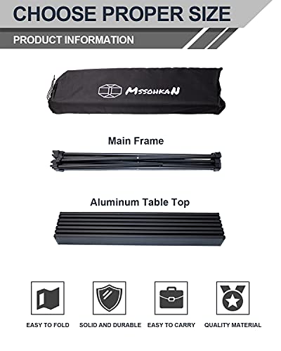 Folding Aluminum Camping Table with Carry Bag L84025