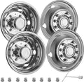 Stainless Steel 19.5 Inch 10 Lug Wheel Simulator 4PCS Hubcap Kit V6799