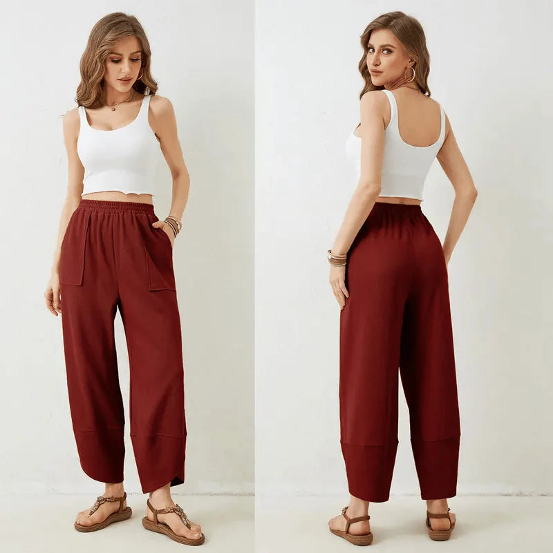 Loose Wide Leg Casual Pants B2440