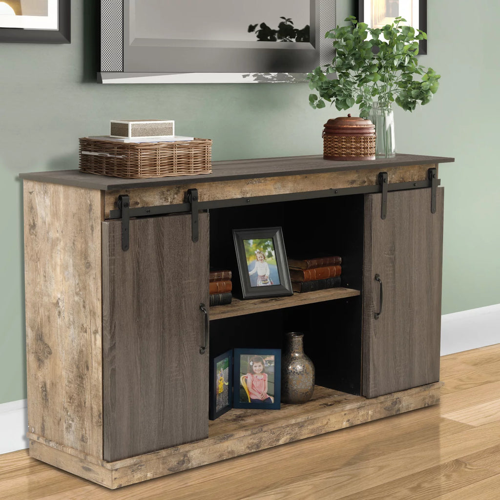 Six Drawer Storage Cabinet with Two Sliding Doors C9634