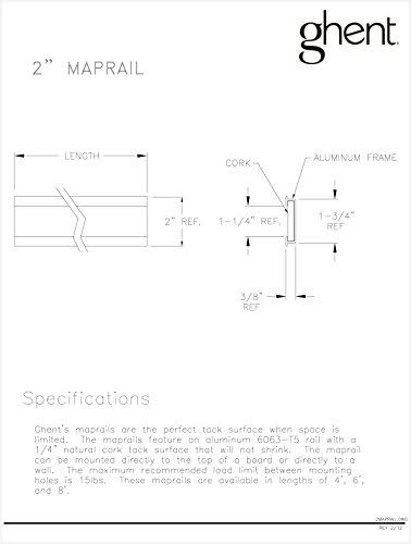 Aluminum Maprail with Cork Insert B2699