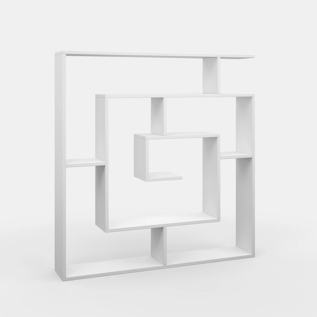 4 Tier White Modern Bookcase V96500