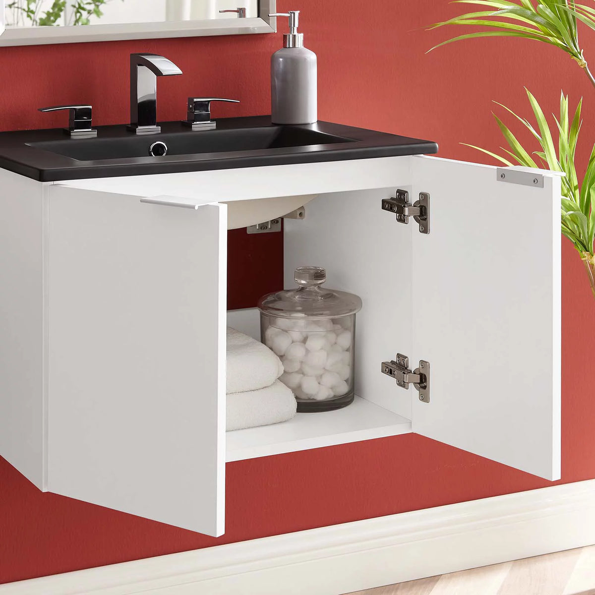 Wall Mounted Melamine Sink Vanity Cabinet J9617