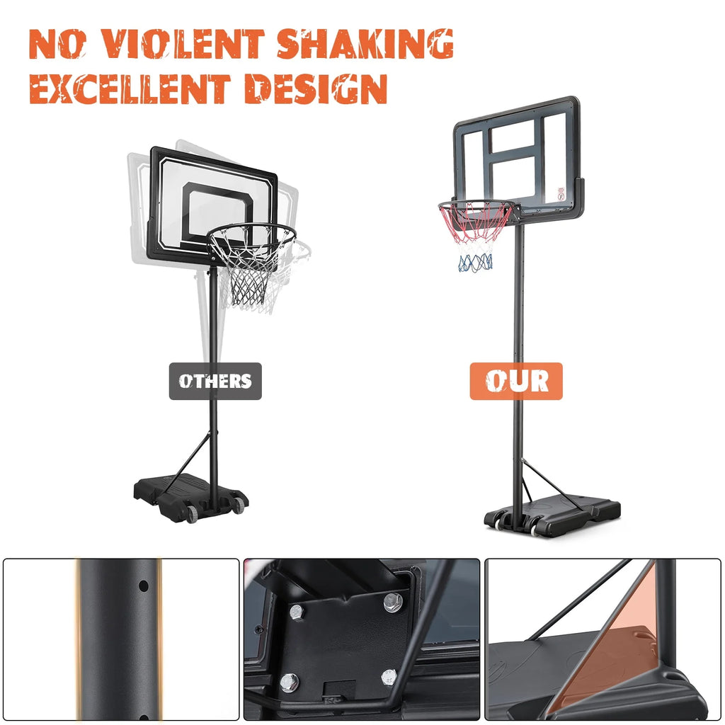 44 inch Height Adjustable Portable Basketball Hoop R386