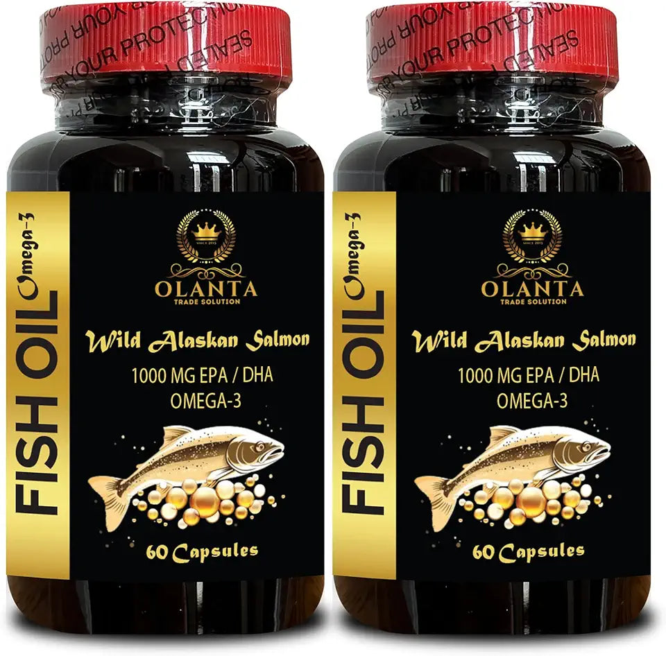Wild Alaskan Salmon Oil Omega-3 Fish Oil Supplements 120 Capsules B876661