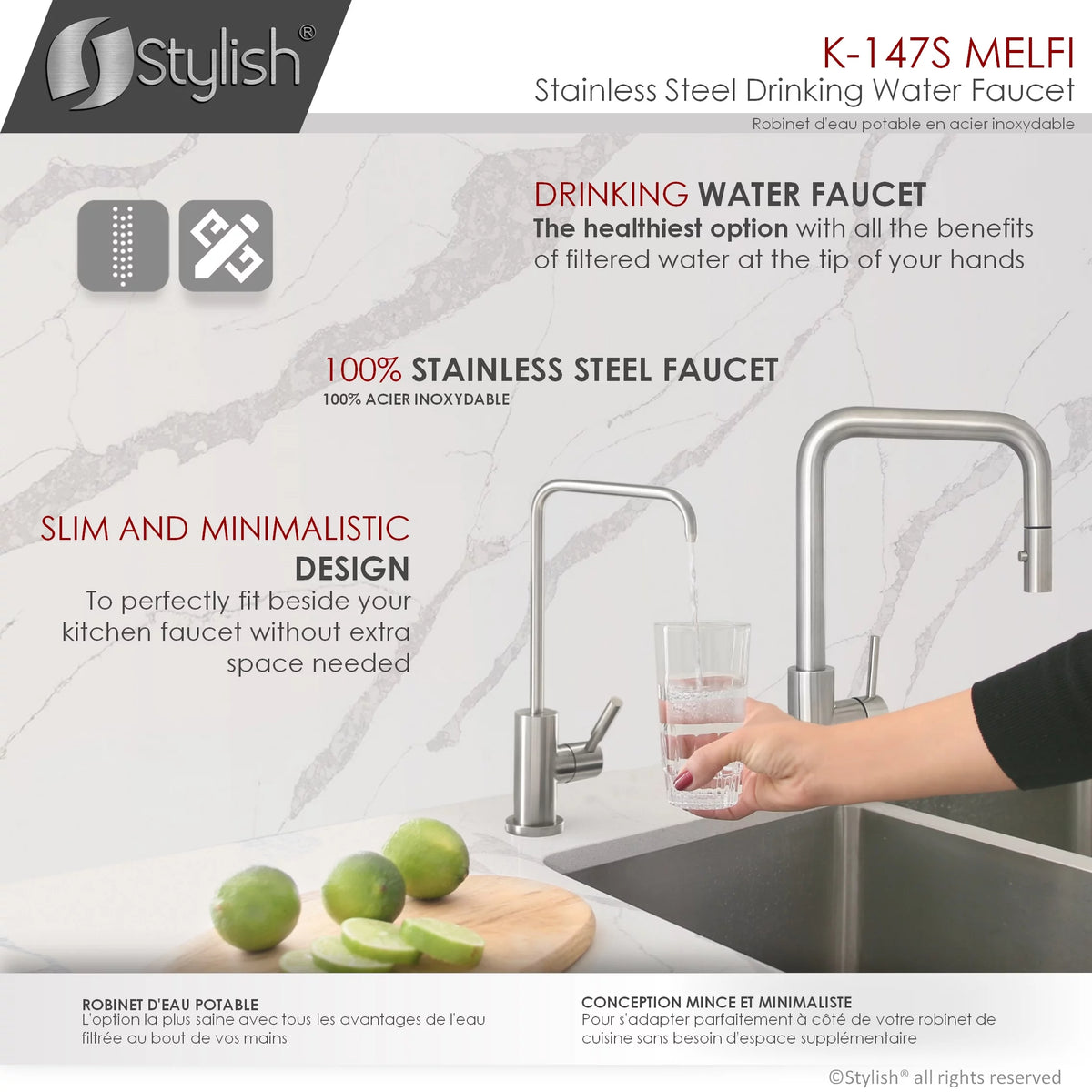 Single Handle Cold Water Tap Stainless Steel L278797