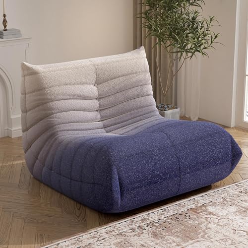Beige 3 Seater Bean Bag Chair Sofa W165