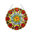 Tiffany-glass Dragonfly Window Panel 24" Y8931