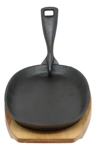 Cast Iron Sizzling Fajita Skillet Set with Base F6370