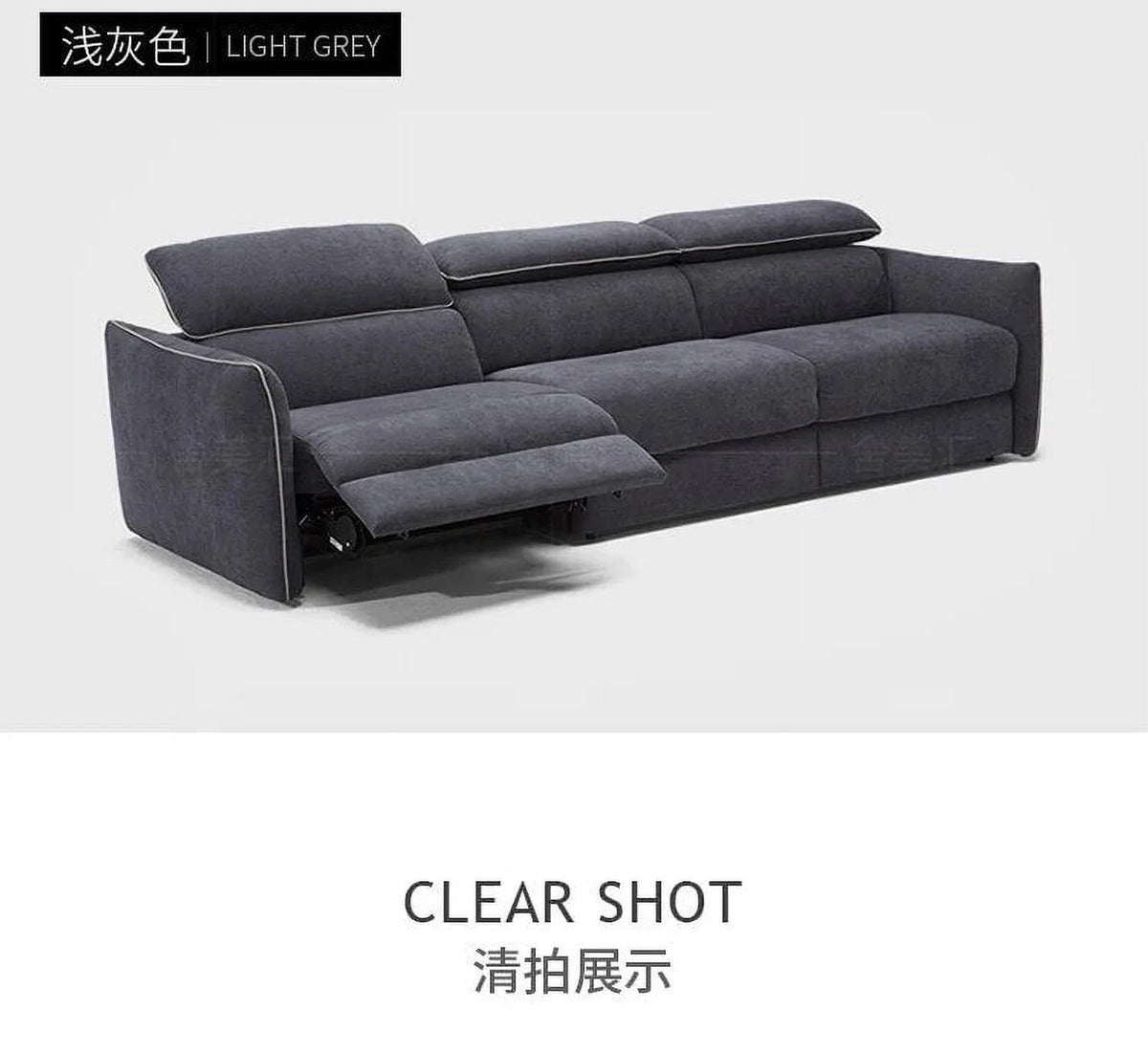 3 Seater Linen Fabric Recliner Sofa T179