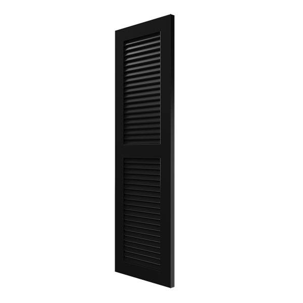 Black Exterior Composite Louvered Shutters Per Pair I766