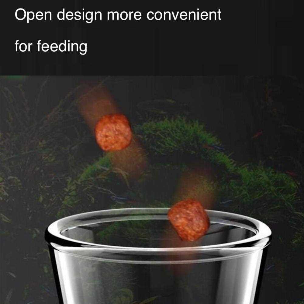 Aquarium Shrimp Feeding Tube and Dish Clear Crystal Glass T4657