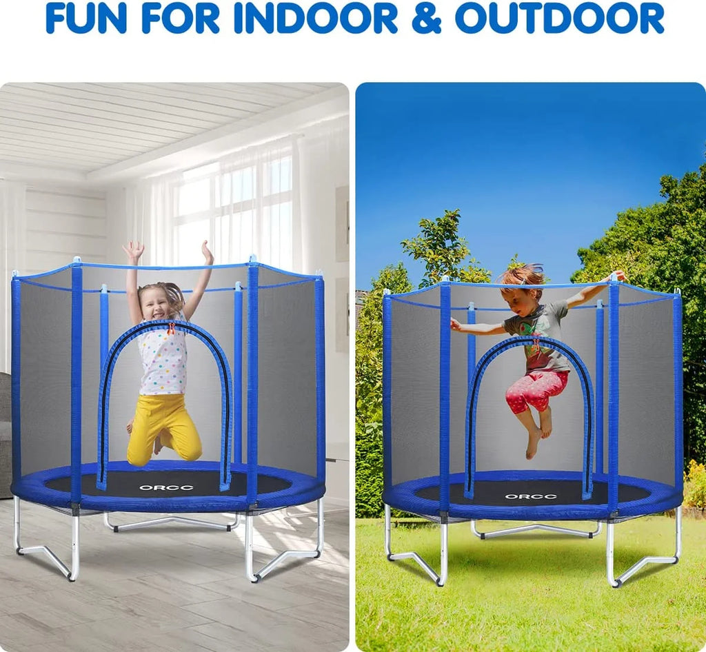 55/60 Mini Trampoline with Safety Net Pad A132